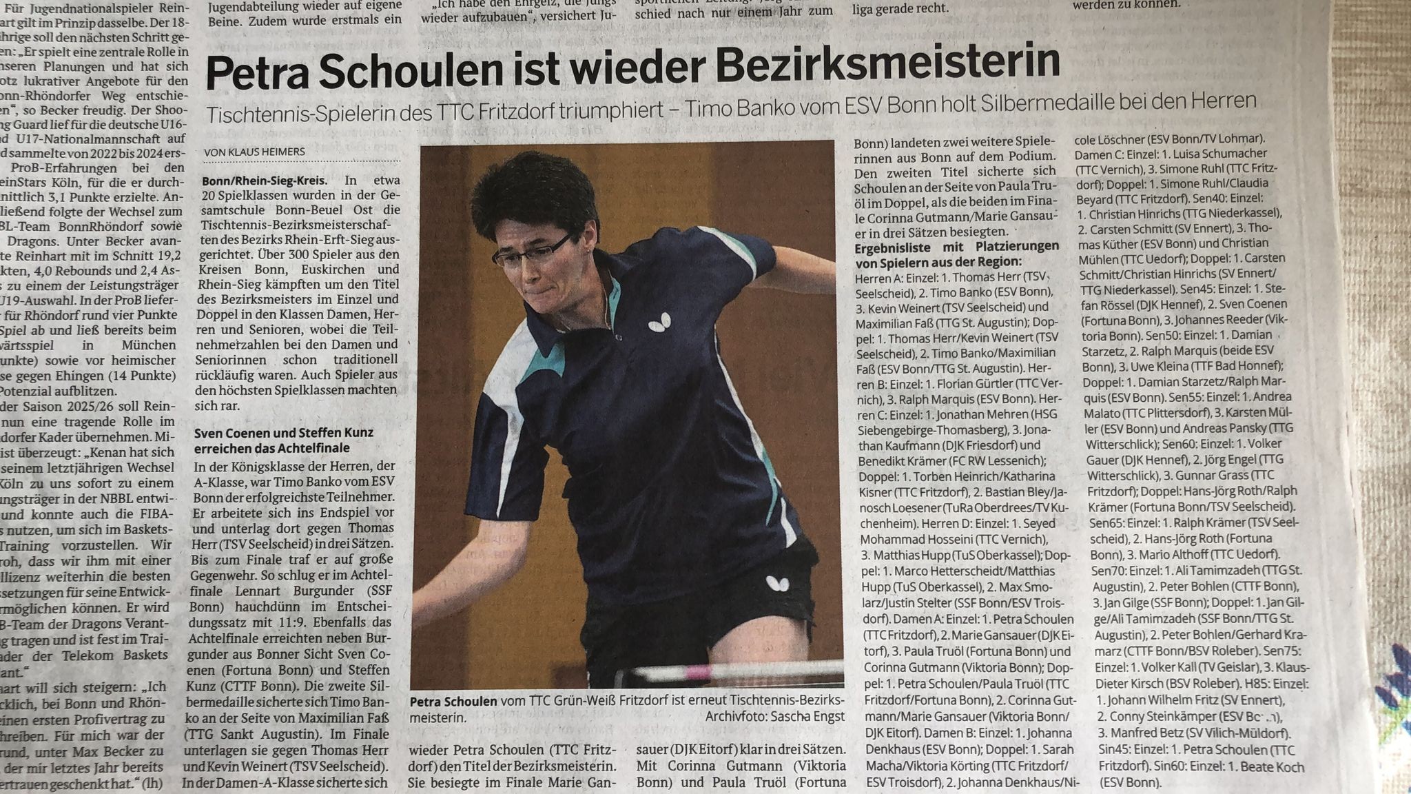 Petra Schoulen Bezirksmeisterin